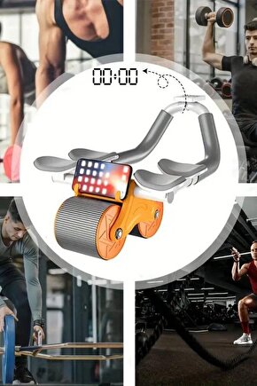 Dijital Ekran Çek-Bırak Spor Aleti Dirsek Destekli Mekik Aleti Karın Egzersiz Aleti Fitness Kardiyo