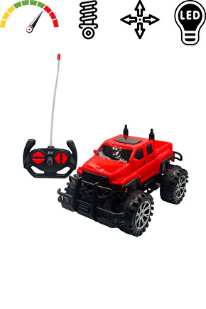 Oyuncak 1:18 Uzaktan Kumandalı Şarjlı Super Suvs Rock Crawler Işıklı Araba
