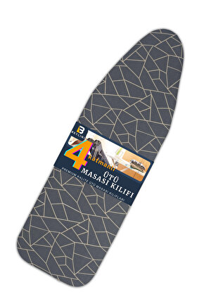 Yanmaz Ütü Masası Kılıfı Hızlı Ütü Kılıfı Örtü Geometrik 50x150 CM