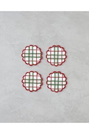 Hollyberry Ahşap 4Lü Bardak Altlığı 11 Cm Renkli (13.11.2025)