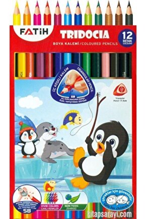 Trıdocıa Üçgen Kuruboya Kalemi 12 Renk