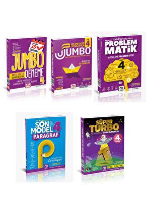 Model 4.sınıf Jumbo Deneme+Olimpiyat SB.+Süper Turbo SB.+Problemmatik+Son Model Paragraf (5li Set)