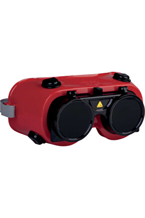 Deltaplus TOBA 3T5 Welding Googles 3 Piece set Red Color