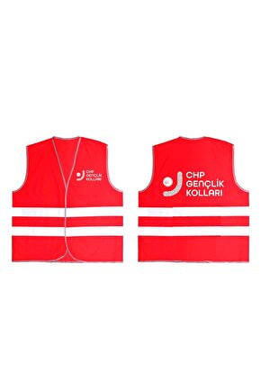Siyasi Parti Yelekleri, Reflektörlü İkaz Yeleği , ( CHP Gençlik Koları ) Baskılı Yelek