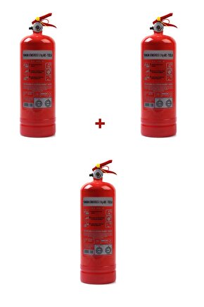 Yangın Tüpü Söndürücü 2kg 3 Lü 4 Yıl Garantili 2022 Üretim 2026 Tekrar Dolum