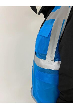 REFREKTÖRLÜ MÜHENDİS YELEĞİ CEPLİ