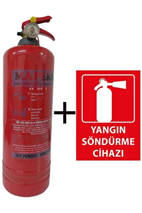 2kg Yangın Tüpü Veyangın Tüpü Levhası 2li Set