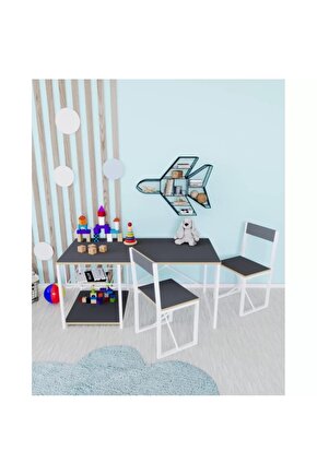 Çocuk Çalışma Masası ve 2 Sandalyeli Oyun Etkinlik Aktivite Masası