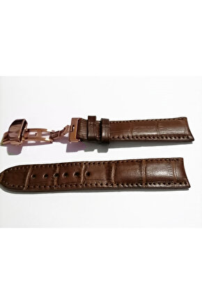 &Hertür Saate &Uygun  Kelebek  Toka 22 MM  kahve kordon   (183 ) rose  toka
