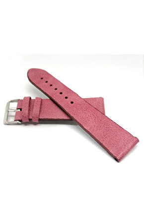 Her Saate  uyumlu hakiki Grizi  Deri saat kordonu 22  mm   pembe