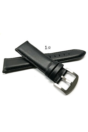 Hakiki Deri her markaya  uygun 22  mm siyah  deri saat kordonu   1 2