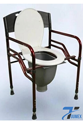 Yaşlı Tuvalet Sandalyesi Yetişkin Gece Sandalyesi Tuvalet Sandalyesi Yüksekliği Ayarlanabilir