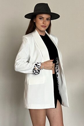 Kadın Blazer Ceket Oversize Uzun | Lepoar Astarlı Klasik Şık Ofis & Günlük