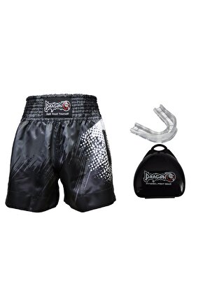 Dragon Sporcu Dişliği ve Mt3011 Muay Thai Kick Boks Şortu 2 li Set Dijital Baskılı Muay Thai Şortu