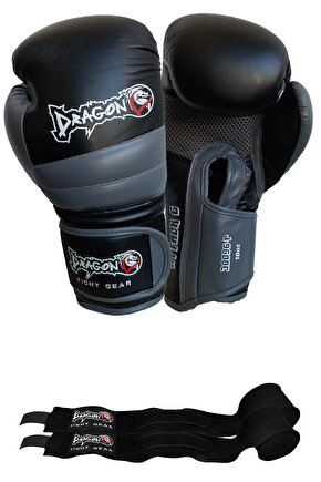 Boks Eldiveni Ve Bandaj Siyah Renk 2li Set