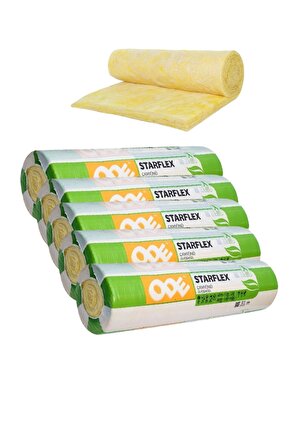 Cam Yünü İzocam Çatı Şiltesi Folyosuz 5 Adet, 10cm Kalınlık, 48m2 Alan Kapatır