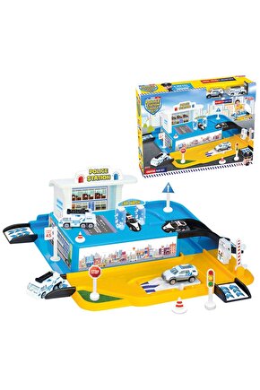 Polis Istasyonu Garaj Seti - Otopark Seti - Araba Seti - Hotwheels Seti - Istasyon