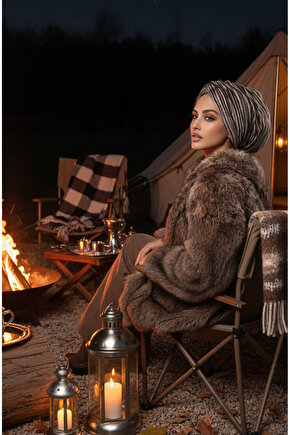 Füme Bej Kadife Büzgülü Salaş Bone