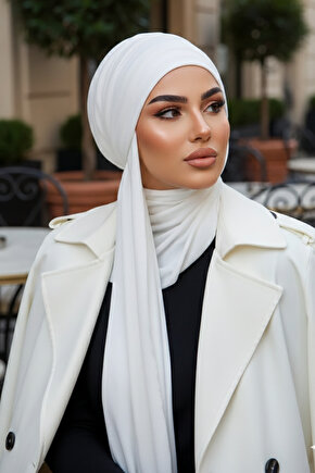 Beyaz Kelebek Bone Şal