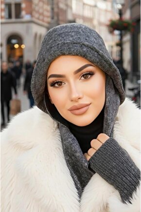 Füme Atkılı Vintage Şapka