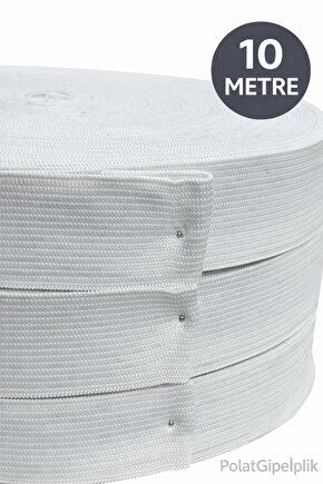 3 Cm Örme Beyaz Bel, Paça Lastiği