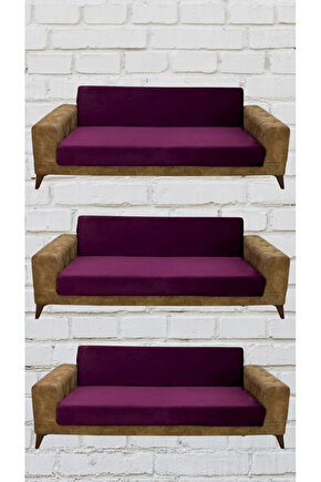 3+3+3 İtalyan Süet Kolsuz Koltuk Örtüsü ( RENK)