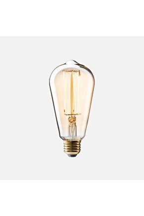 4 Watt Amber Işık Kaliteli Rustik Ampul, 300 Lümen, 4 Watt 25000 Kelvin Amber Işık Led Rustik Ampul