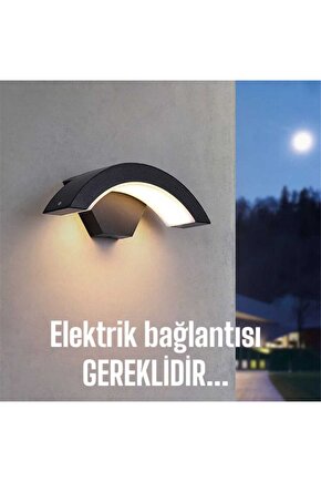 Elektrikle Çalışır 24 Watt İç ve Dış Mekan Led Duvar Aplik Bahçe Kapı Girişi Armatür 3200K Gün Işığı