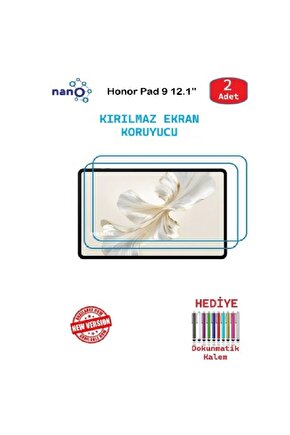 Honor Pad 9 12 Uyumlu Nano Ekran Koruyucu 9h Esnek 2 ADET