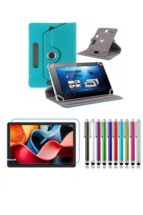 Casper VIA L50 11 için Standlı Tablet Kılıfı + NANO Kırılmaz Ekran Koruyucu+Dokunmatik Kalem