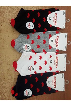 Çorap Socks Coton 4 Adet Dikişsiz Burun Beden 36-40