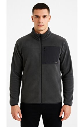 Premium Outdoor Welsoft Erkek Fermuarlı Polar Kalın, Nefes Alabilir, Kışlık Rahat Kumaş