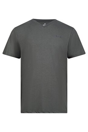 Victor Erkek Viloft V Yaka T-Shirt Antrasit