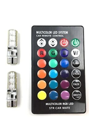 T10 Rgb Kumandalı Park Ampulleri Modlu