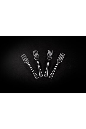 Plastik Çatal Lüks Şeffaf 100 Adet - Sert Kaliteli Mika