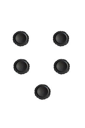 Davet Doğum Günü Parti Sert Plastik Yuvarlak Mika Tabak - 18 Cm. - Siyah - 6lı 5 Paket