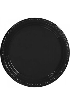 Siyah Plastik Yuvarlak Tabak