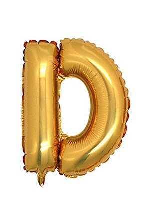 D Harf Gold Folyo Balon Harfli Balon 100 Cm Dev Boy