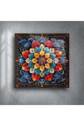 Cam Tablo Mandala Desenli