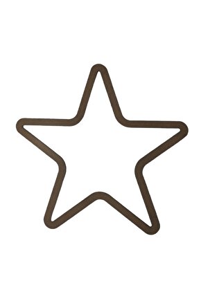 Oval Kenarlı Yıldız Figürlü 3 Mm Ham Mdf Isimsiz Kasnak 30 Cm