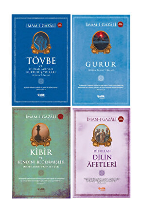 İmamı Gazali Seti Tövbe ve Günahlardan Kurtuluş Yolları - Gurur - Kibir - Dilin Afetleri 4lü Set