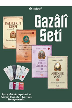 Imam-ı Gazali Seti Kalplerin Keşfi - Nefs Terbiyesi - Dilin Afetleri - Abidler Yolu 4lü Set
