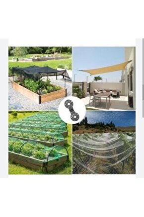 100 ADET Yendenkullanılabilir Branda ve Gölgelik Klipsi, bez kilit kavrama