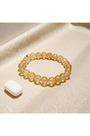 Sitrin Doğal Taş Bileklik Kutulu