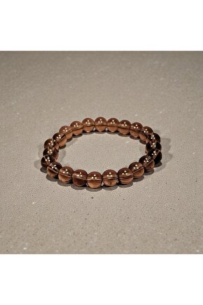 Dumanlı Kuvars Doğal Taş Bileklik Kutulu