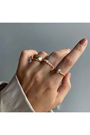 Gerçek Kum İnci Yüzük