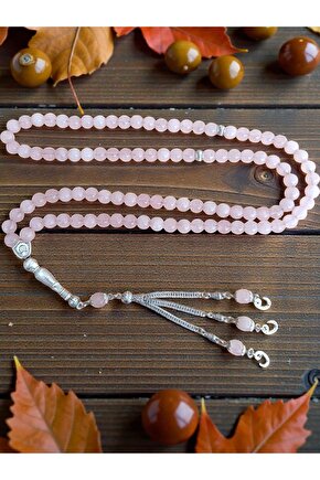 Namaz Tesbihi 99 Lu Namaz Tesbihi Pembe Kuvars Taşı Doğal Taş Namaz