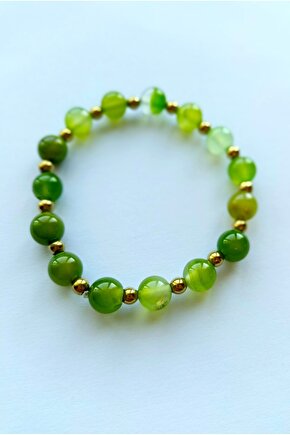 Yeşil Akik Doğaltaş Bileklik