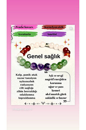 Doğaltaş bileklik. sertifikalı. Genel sağlık