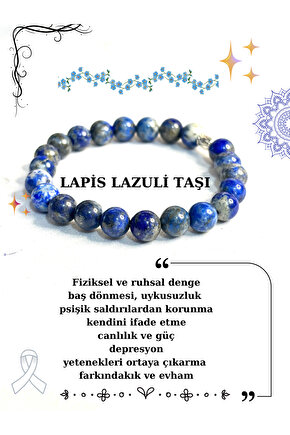 Lapis Lazuli Taşı Bileklik Sertifikalı